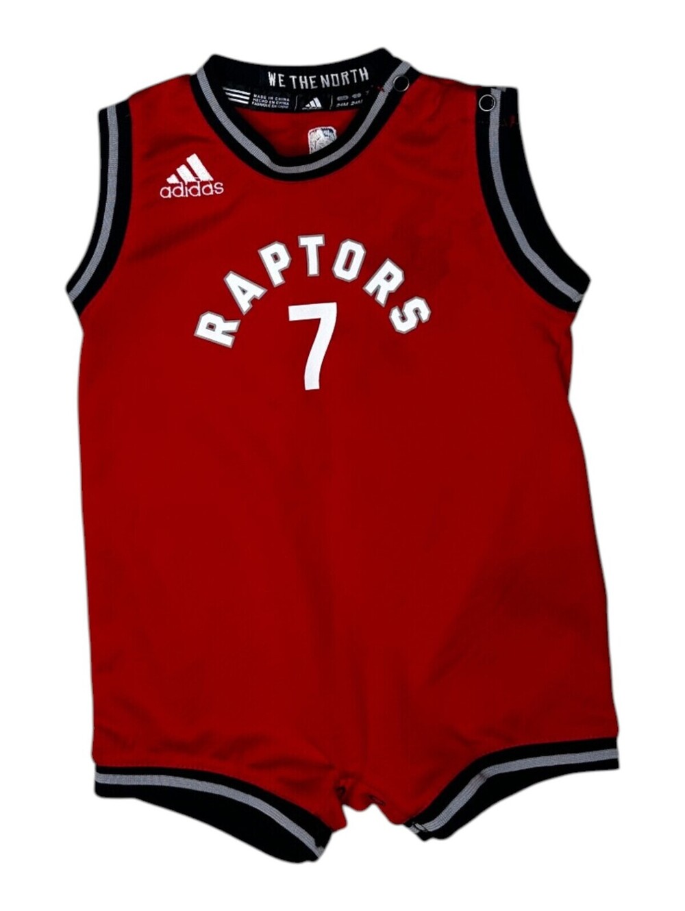Adidas Toronto Raptors #7 Lowry Infant Romper 24M NBA Red Black